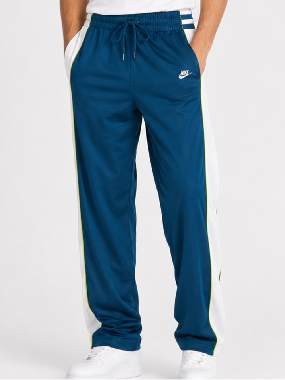 Nike Men's Teal Joggers with White Side Panels